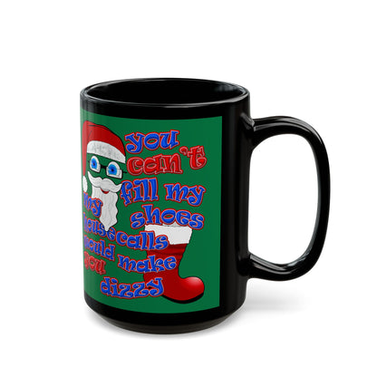 santa's shoes - Black Mug (dark green)