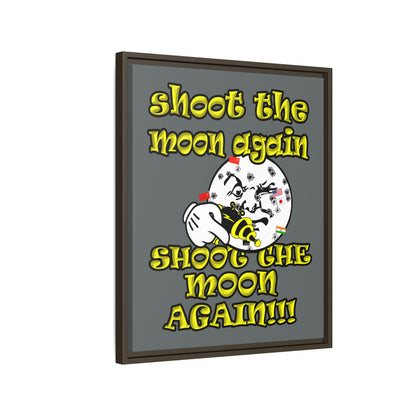shoot the moon again - framed canvas art (dark grey)