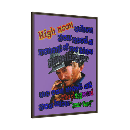 high noon - framed canvas art (light purple)