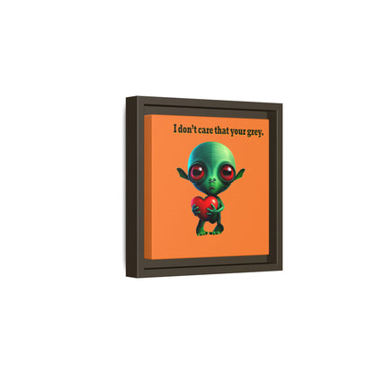 I don't care that your grey - framed canvas art (crusta)