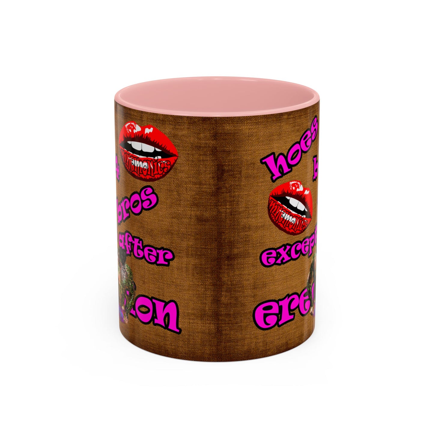 hoes b4 bros - Accent Mug (brown papyrus)