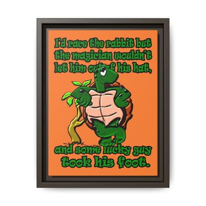 turtle race - framed canvas art (crusta)
