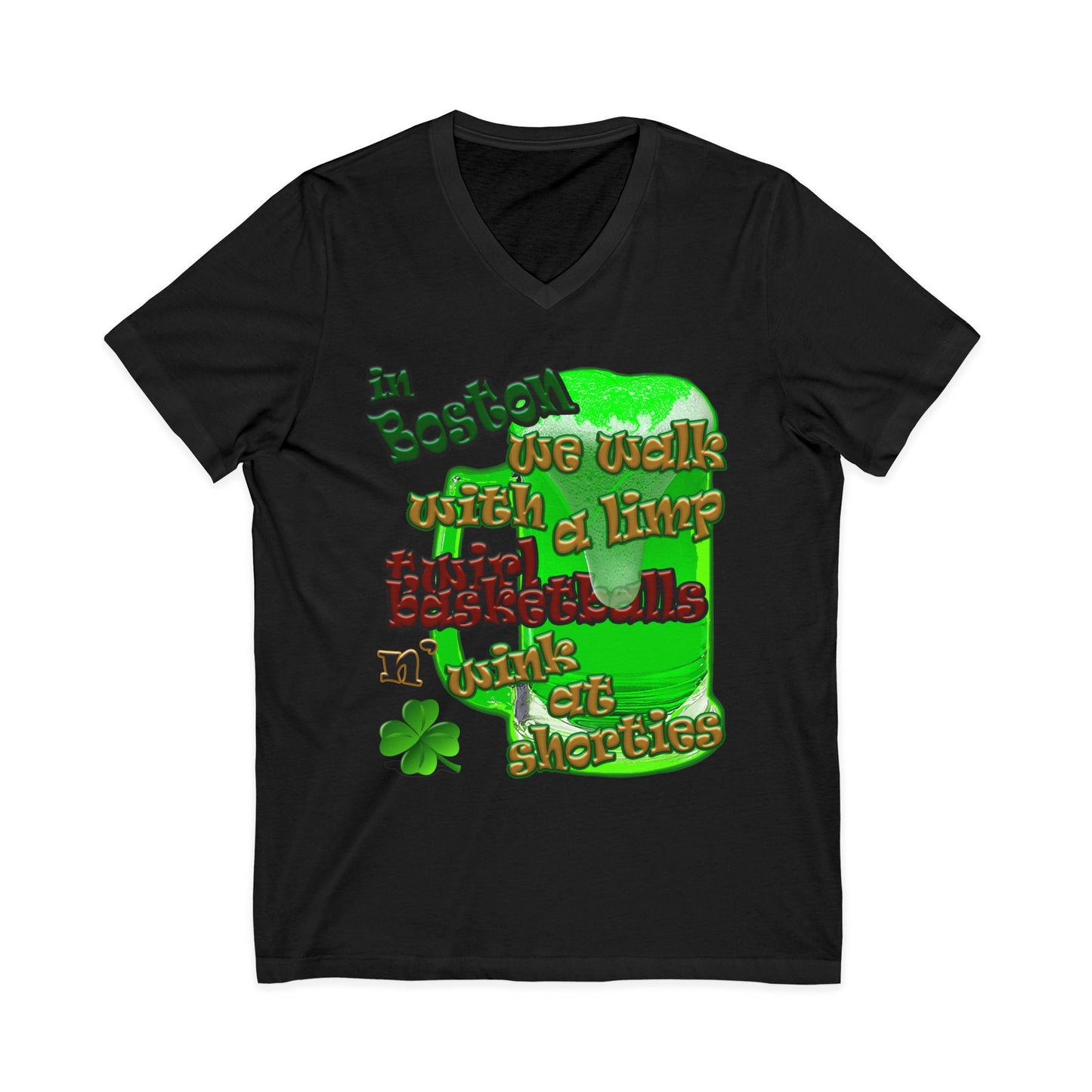 celtics logo - Unisex Jersey Short Sleeve V-Neck Tee
