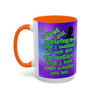 noticed you noticing - Accent Mug (purple wave)