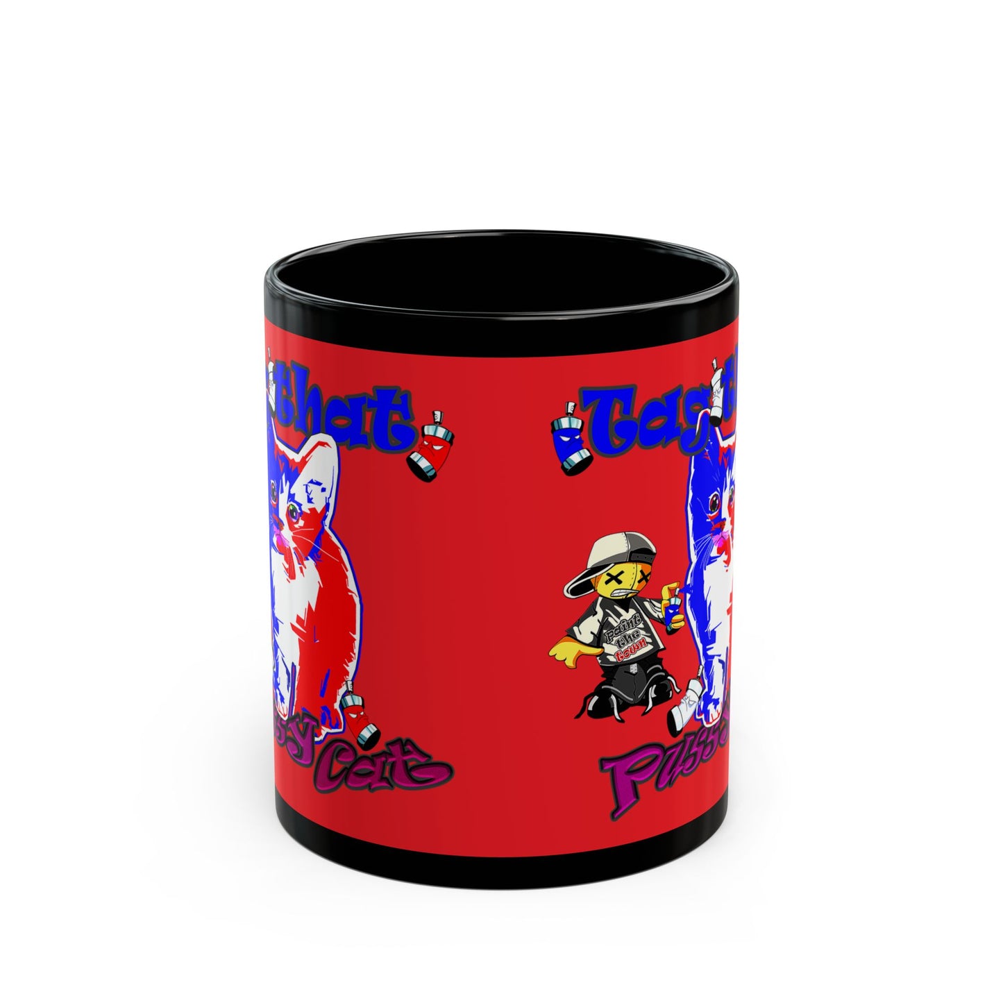 tag that - Black Mug (red)