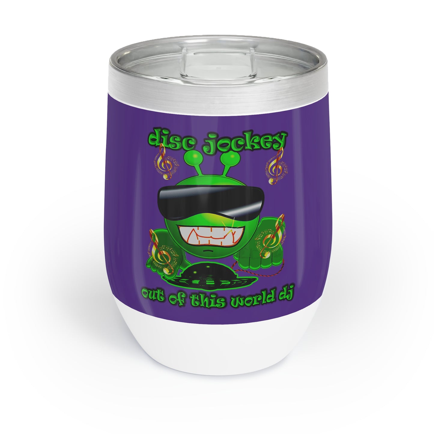 disc jockey - Chill Wine Tumbler (purple)