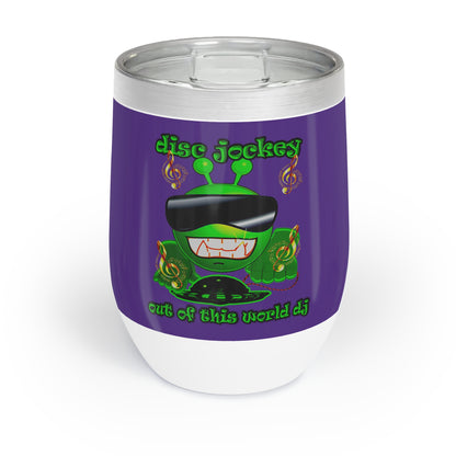 disc jockey - Chill Wine Tumbler (purple)