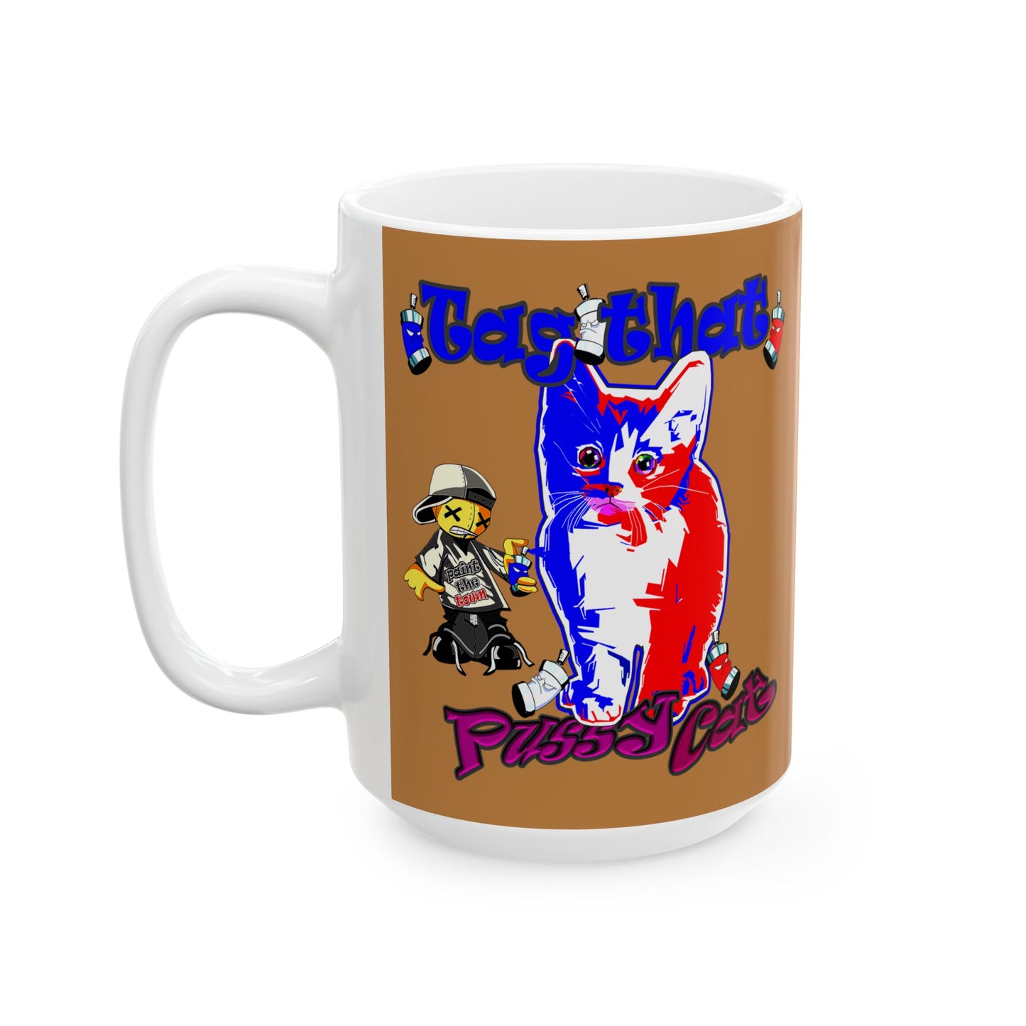 tag that - White Mug (light brown)