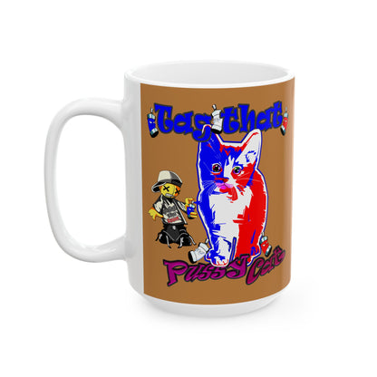 tag that - White Mug (light brown)