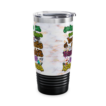the bum's shit - Ringneck Tumbler, 20oz (white marble)