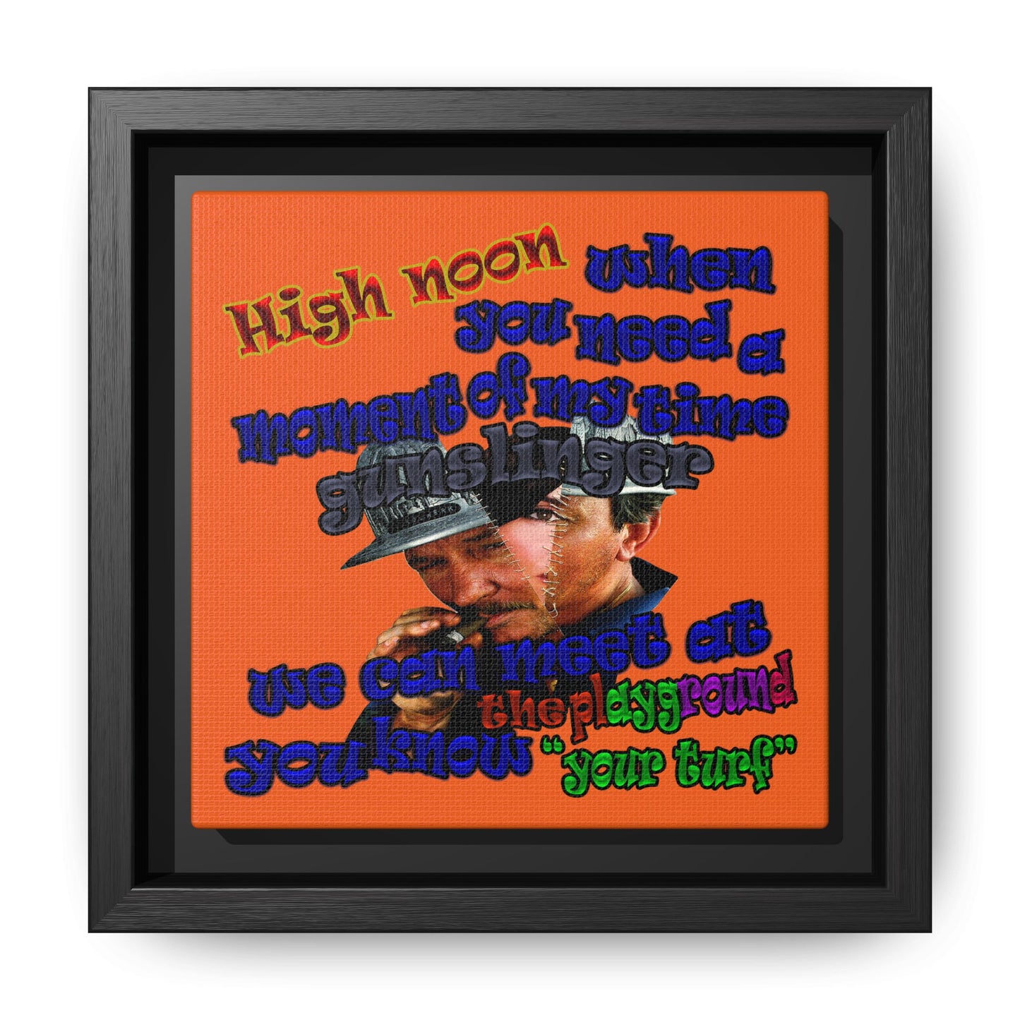 high noon - framed canvas art (orange)
