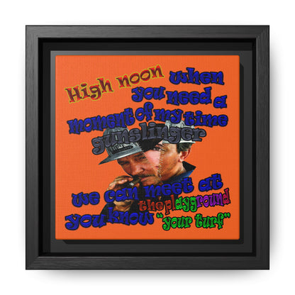 high noon - framed canvas art (orange)