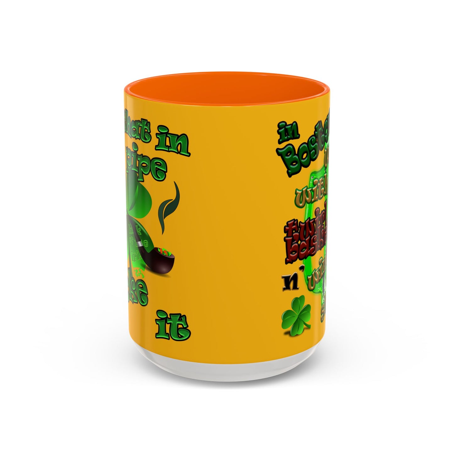 celtics logo - Accent Mug (yellow)