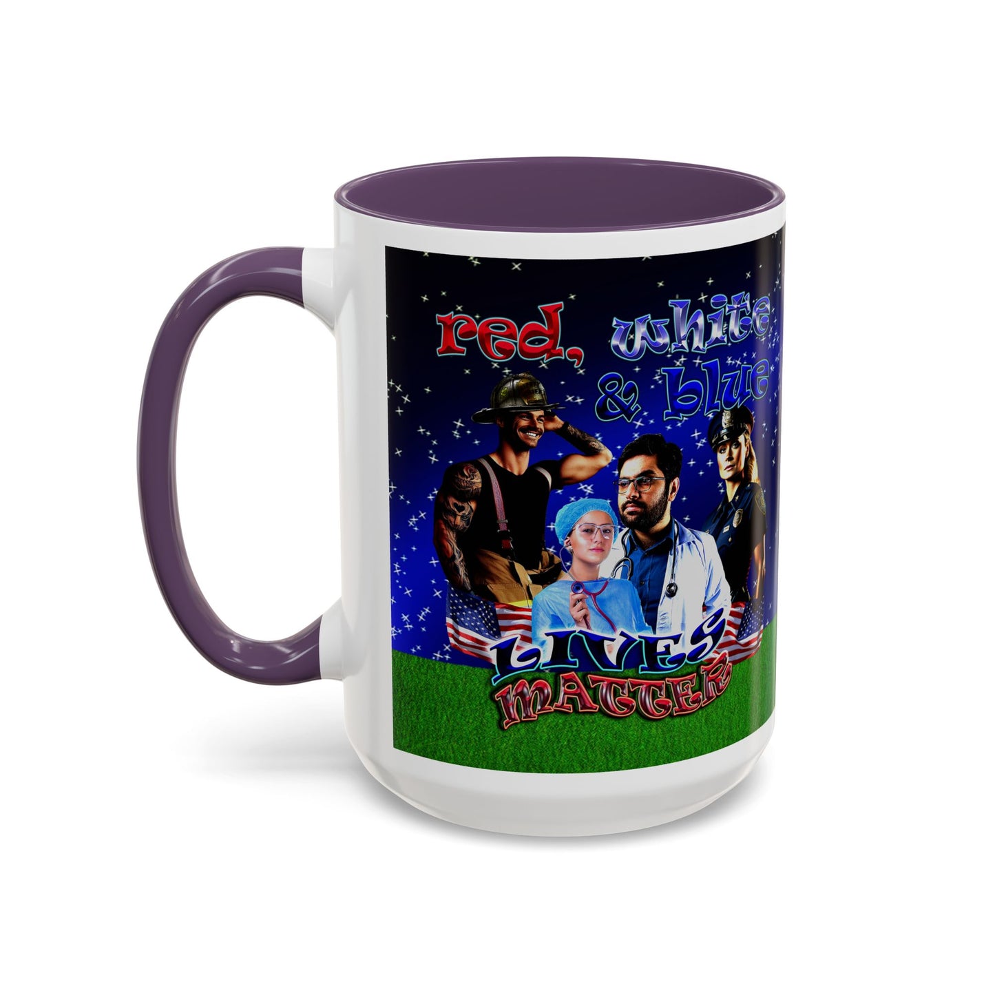 rw&b lives matter - Accent Mug ('snoops' background)