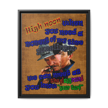 high noon - framed canvas art (brown papyrus)