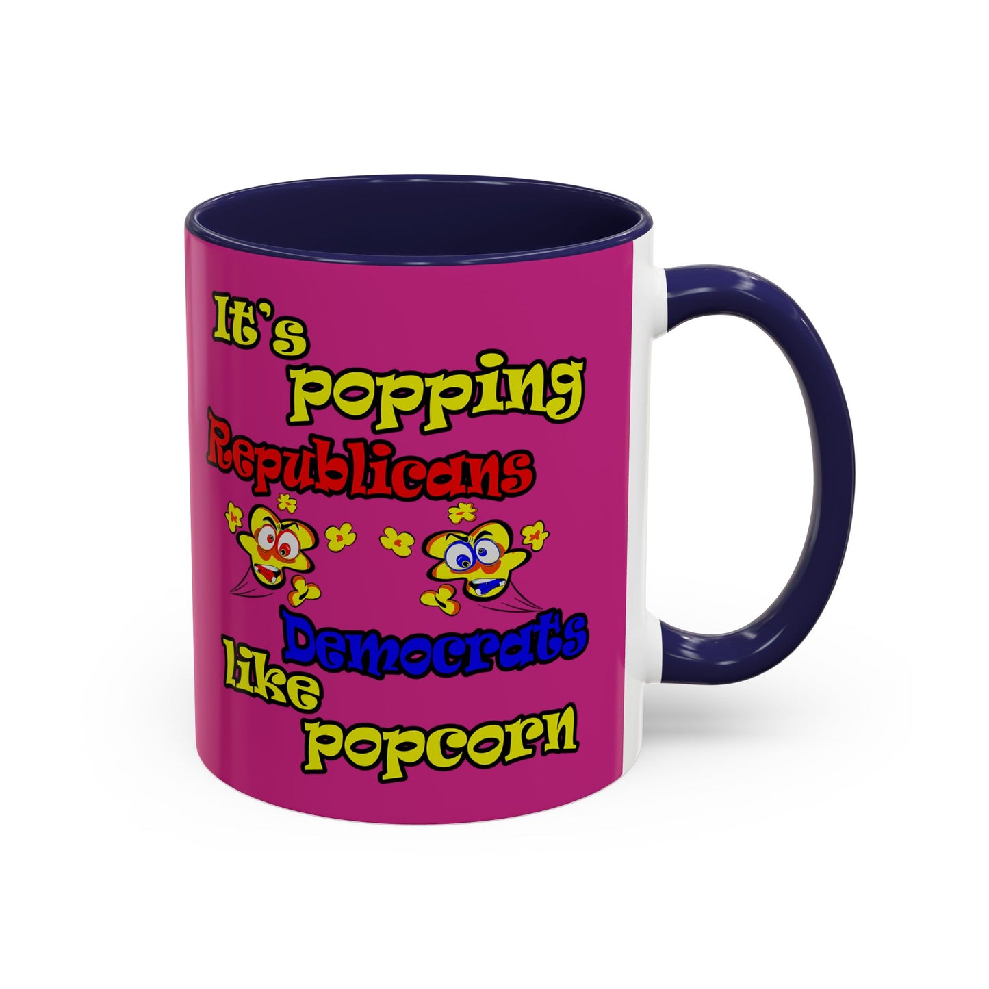 popping like popcorn - Accent Mug (pink)