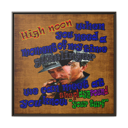 high noon - framed canvas art (brown papyrus)