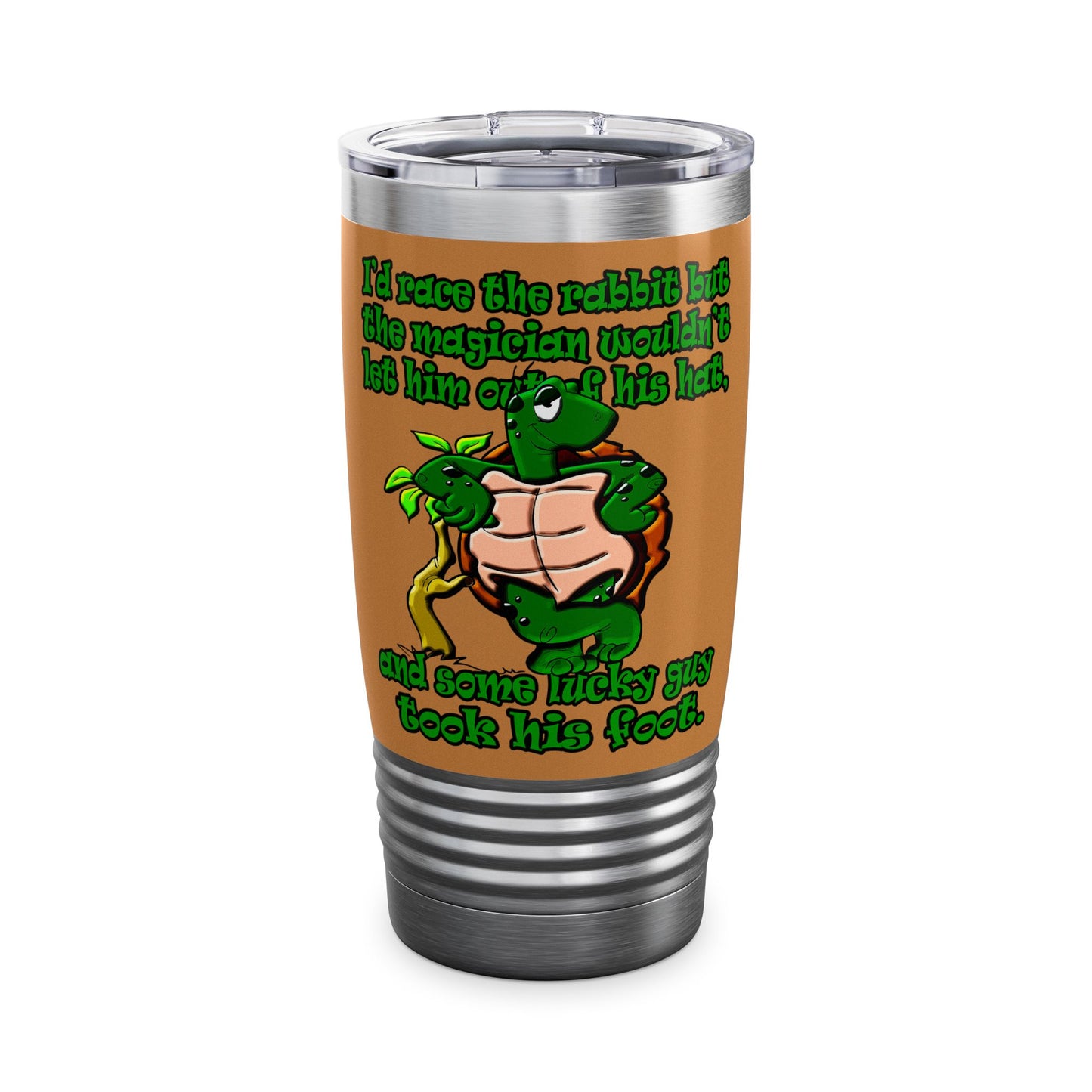 turtle race - Ringneck Tumbler, 20oz (light brown)
