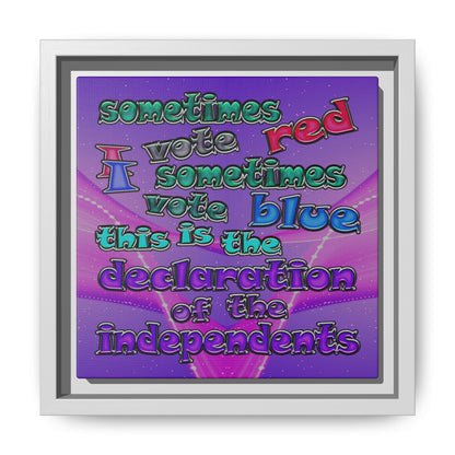 declaration of the independents - framed canvas art (purple-pink wave)