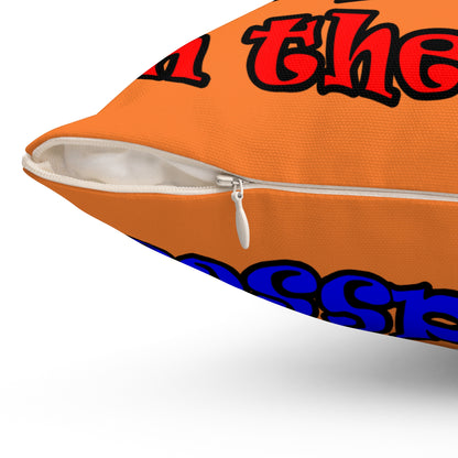 donkeys and elephants - Spun Polyester Square Pillow - (crusta)