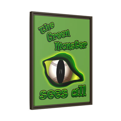green monster - framed canvas art (green)