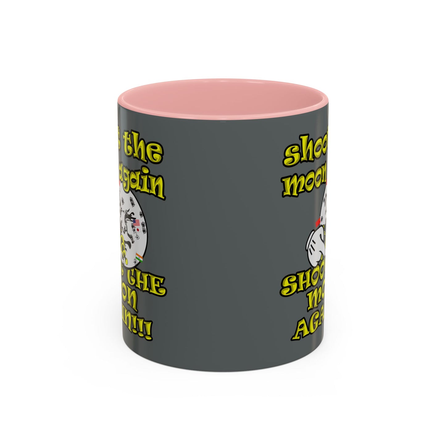 shoot the moon again - Accent Mug (dark grey)