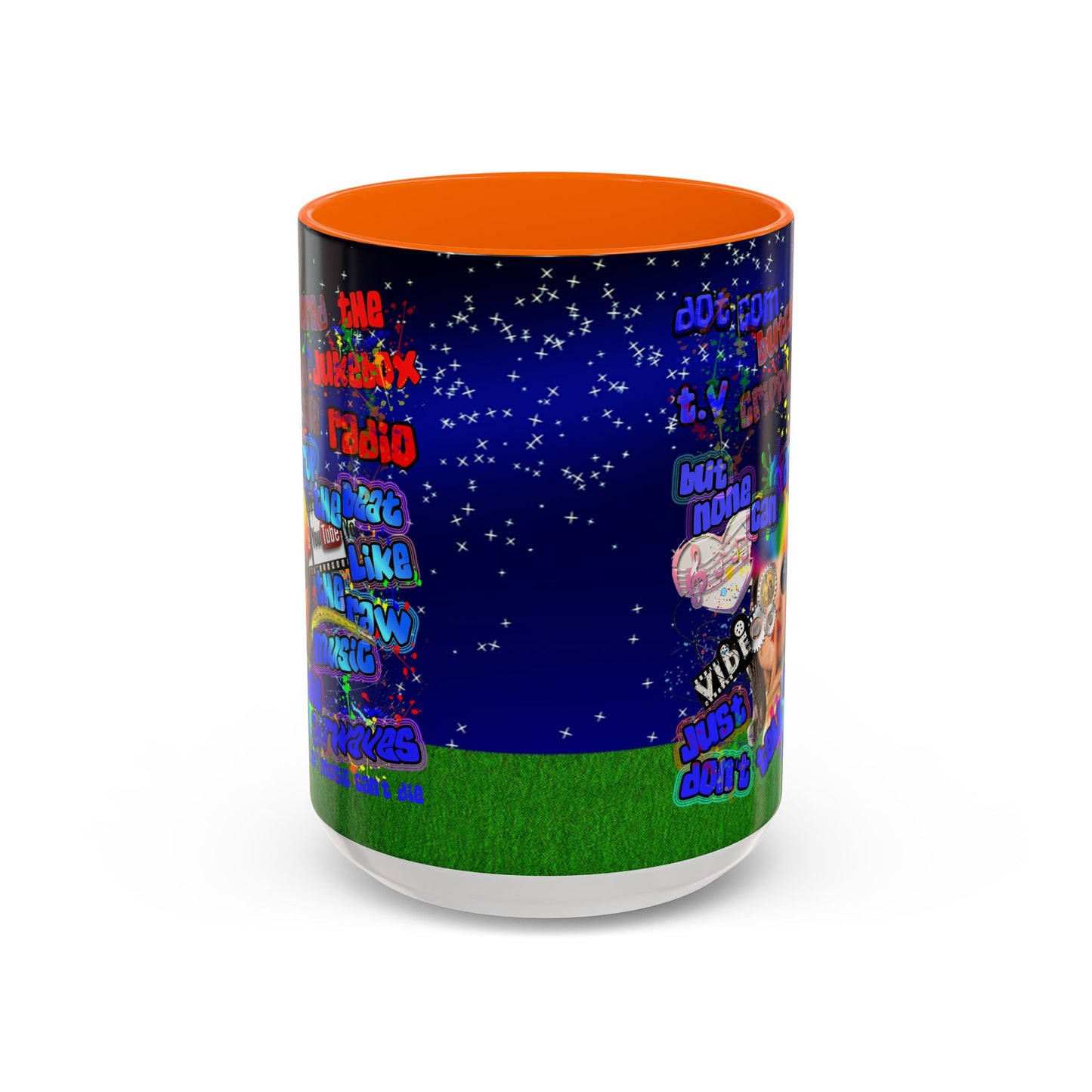 drop the beat - Accent Mug ('snoops' background)