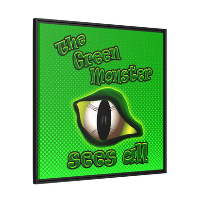 green monster - framed canvas art (logo green)