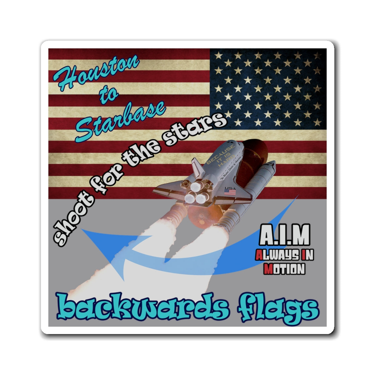 shoot for the stars - Magnets - (grey)