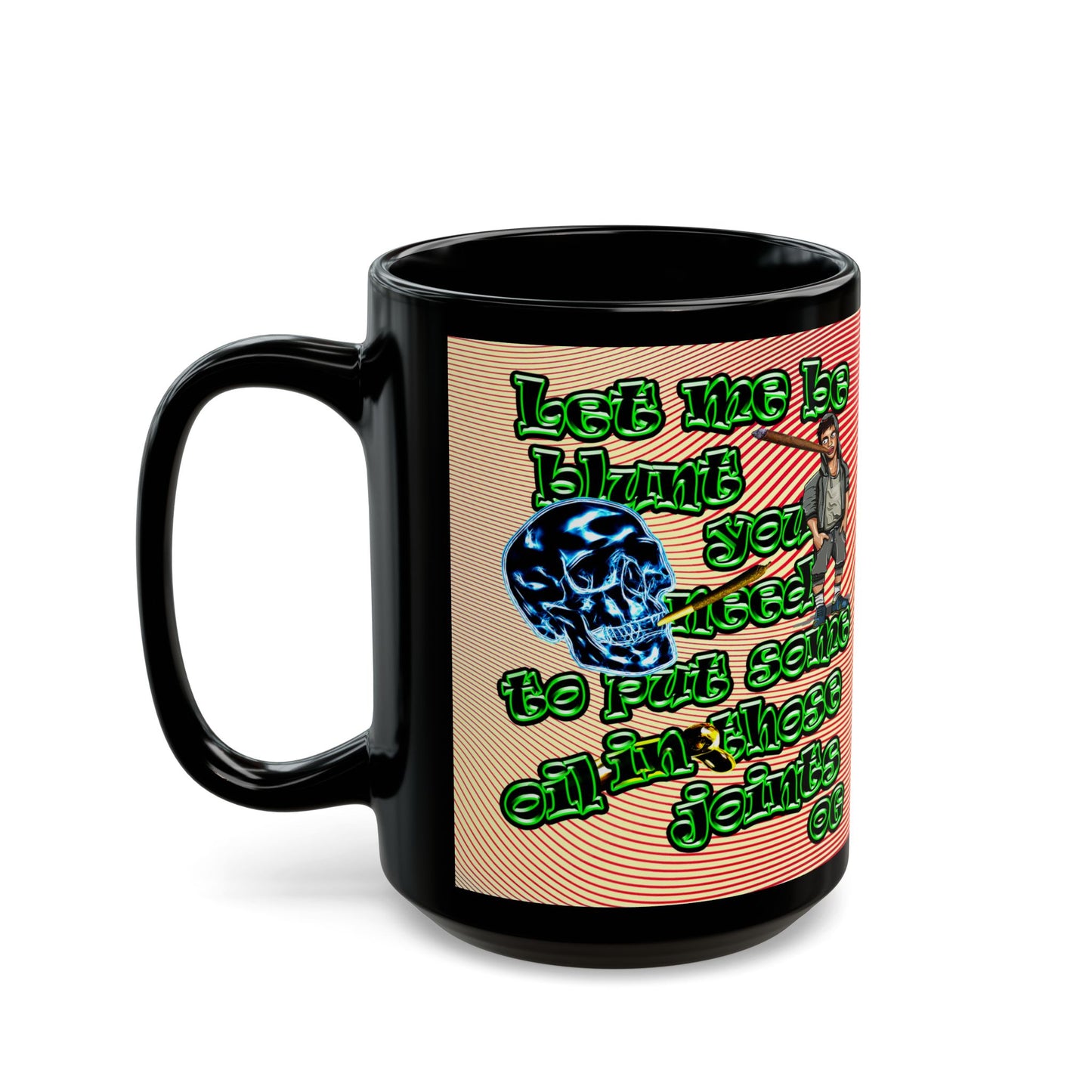 og - Black Mug (yellow-orange wave)