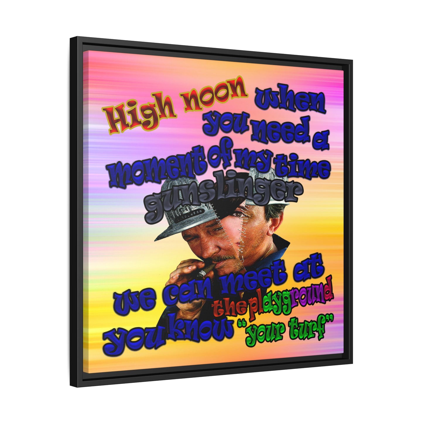high noon - framed canvas art (color blur)