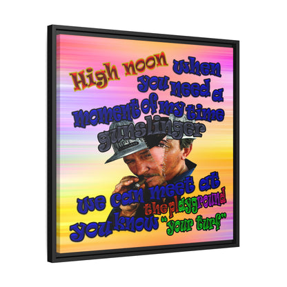 high noon - framed canvas art (color blur)
