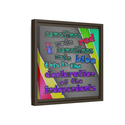 declaration of the independents - framed canvas art (rainbow split)