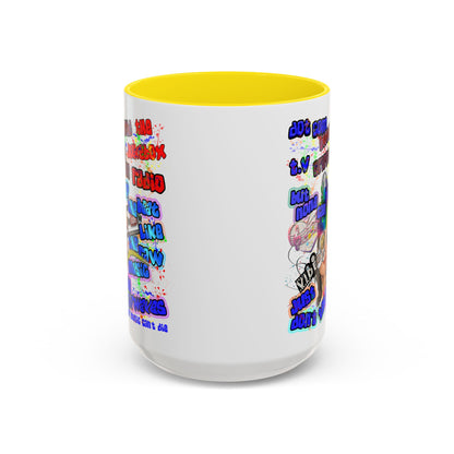 drop the beat - Accent Mug (white)