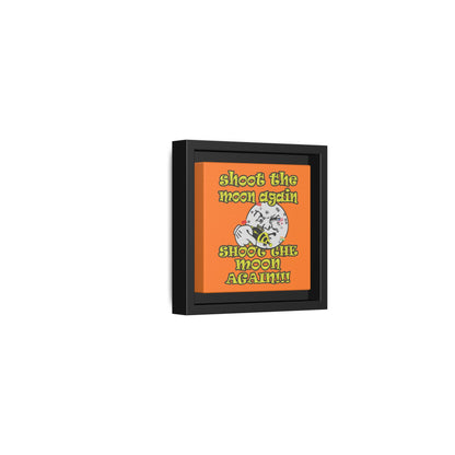 shoot the moon again - framed canvas art (crusta)