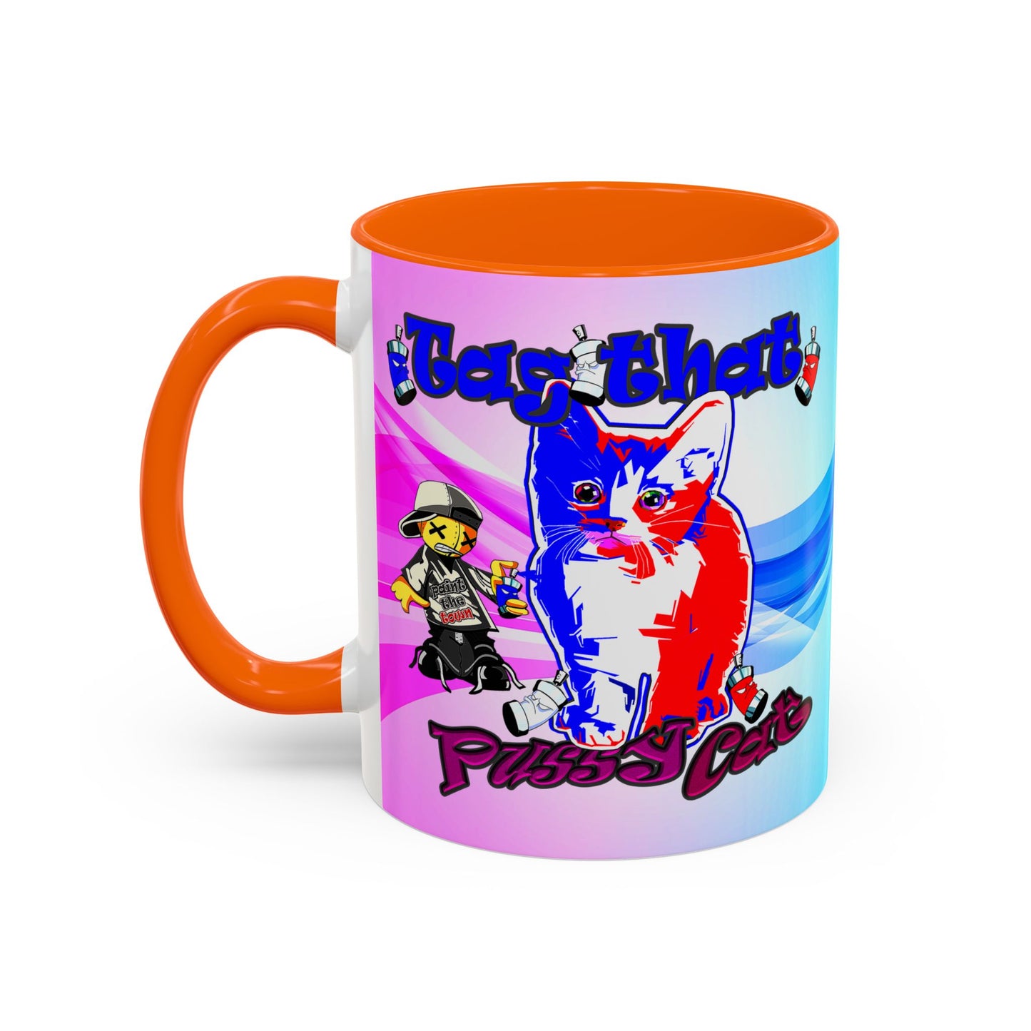 tag that - Accent Mug (light blue-pink wave)