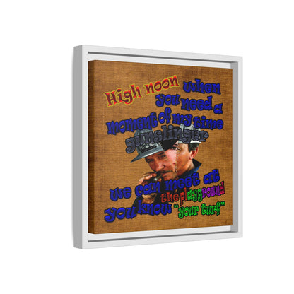 high noon - framed canvas art (brown papyrus)