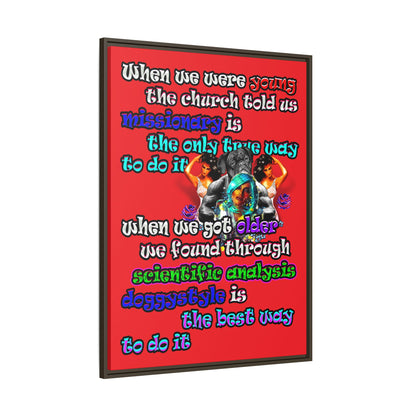 doggystyle - framed canvas art (red)