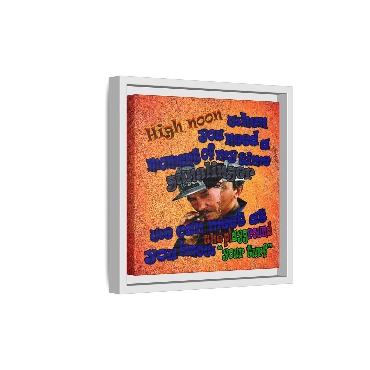 high noon - framed canvas art (burnt orange)