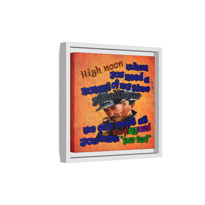 high noon - framed canvas art (burnt orange)