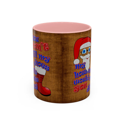 santa's shoes - Accent Mug (brown papyrus)