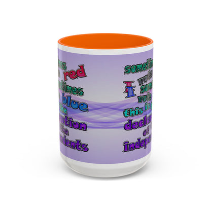 declaration of the independents - Accent Mug (light blue-pink wave)