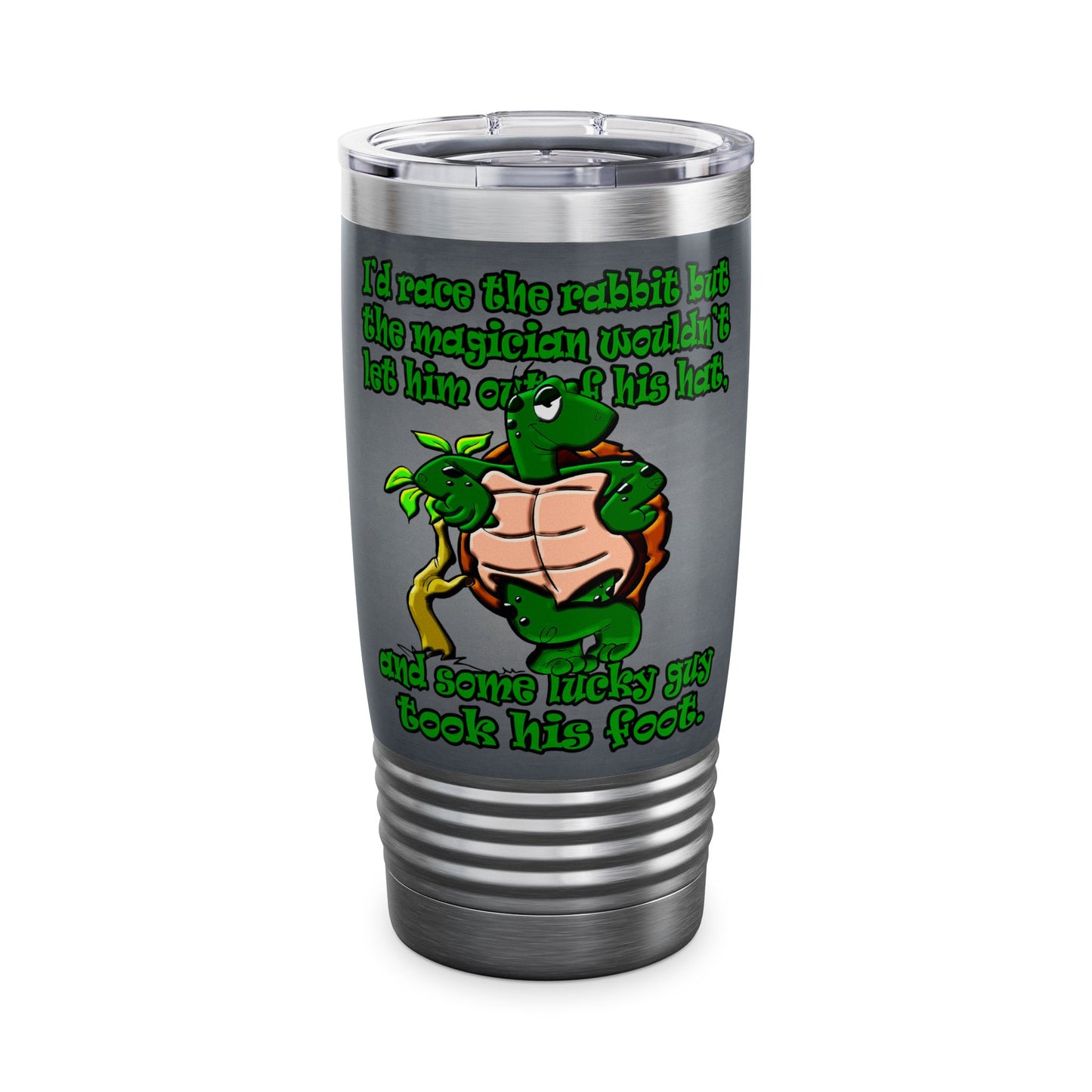 turtle race - Ringneck Tumbler, 20oz (grey-light grey)