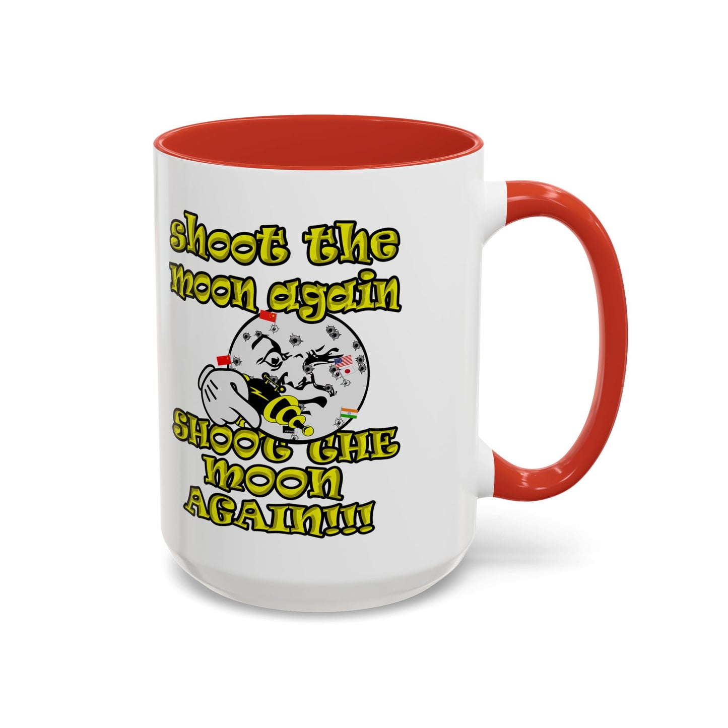 shoot the moon again - Accent Mug (white)