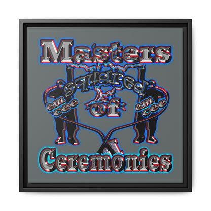 em cee squared - framed canvas art (dark grey)
