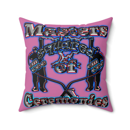 em cee squared - Spun Polyester Square Pillow - (light pink)