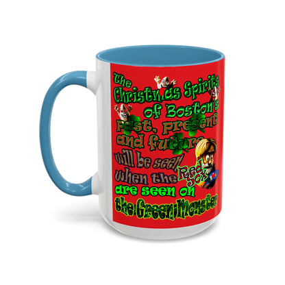 christmas spirits of boston - Accent Mug (red)