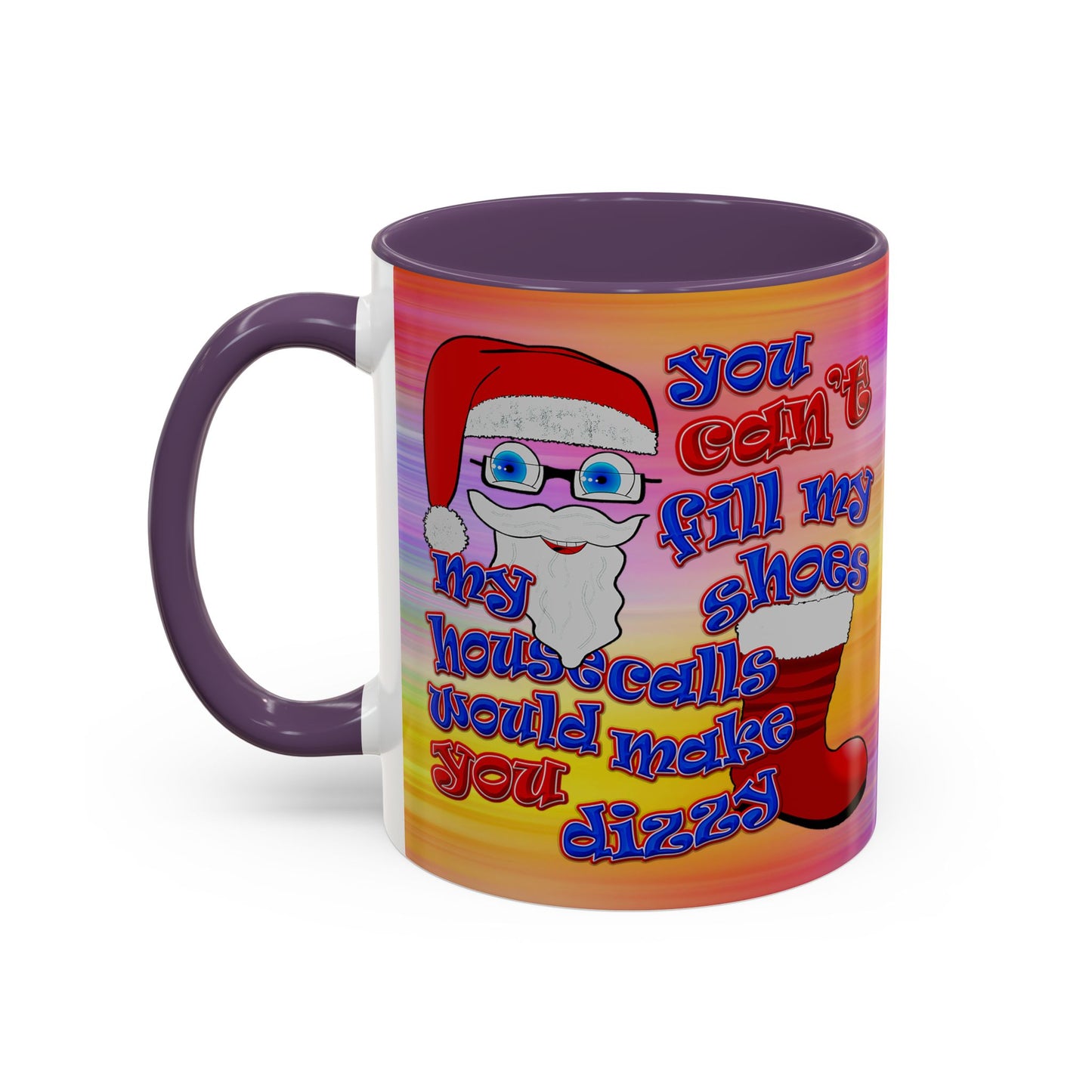 santa's shoes - Accent Mug (color blur)