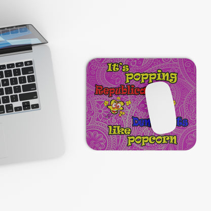 popping like popcorn - Mouse Pad (Rectangle) (pink swirl)