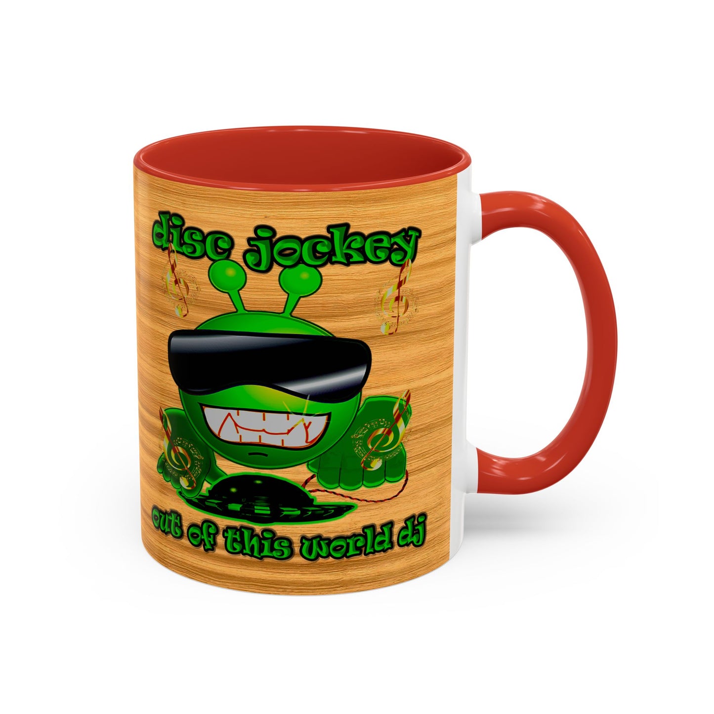 disc jockey - Accent Mug (butterscotch wood finish)